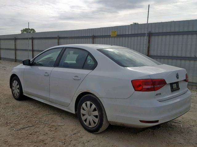 3VW1K7AJ9FM292863 - 2015 VOLKSWAGEN JETTA BASE WHITE photo 3