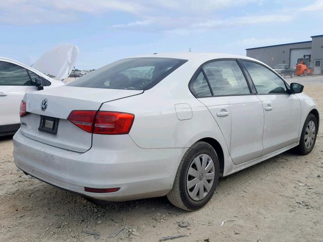 3VW1K7AJ9FM292863 - 2015 VOLKSWAGEN JETTA BASE WHITE photo 4