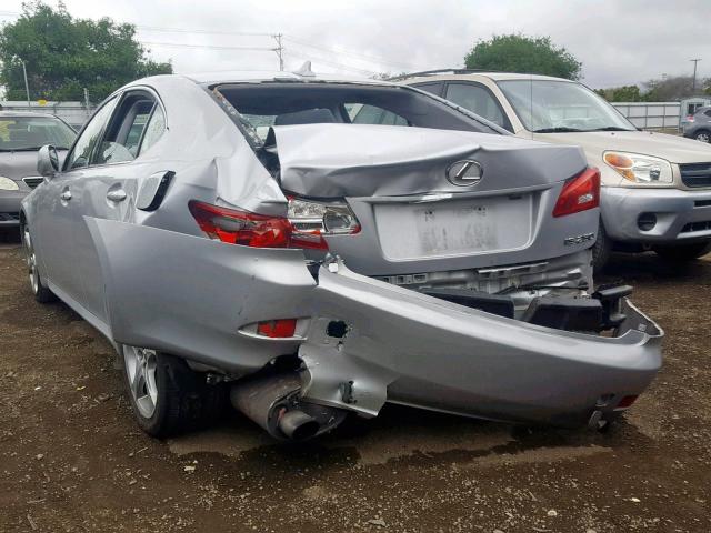 JTHBK262072026313 - 2007 LEXUS IS 250 SILVER photo 3