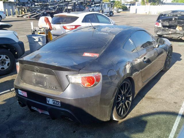 JF1ZNAA19D2733864 - 2013 TOYOTA SCION FR-S GRAY photo 4