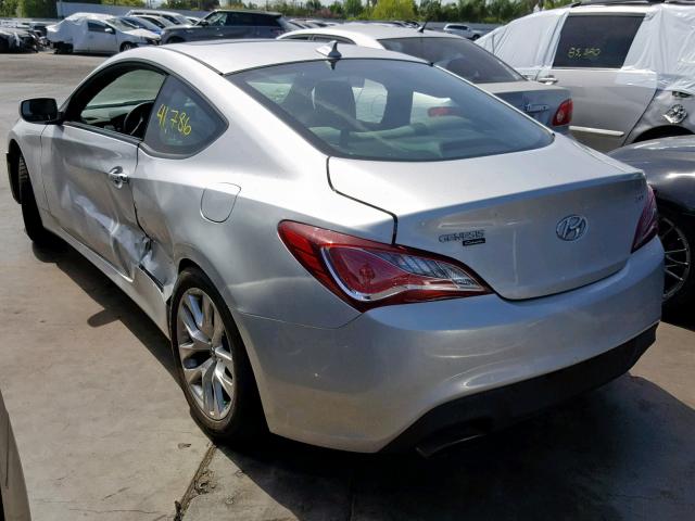 KMHHT6KD7DU094918 - 2013 HYUNDAI GENESIS CO SILVER photo 3