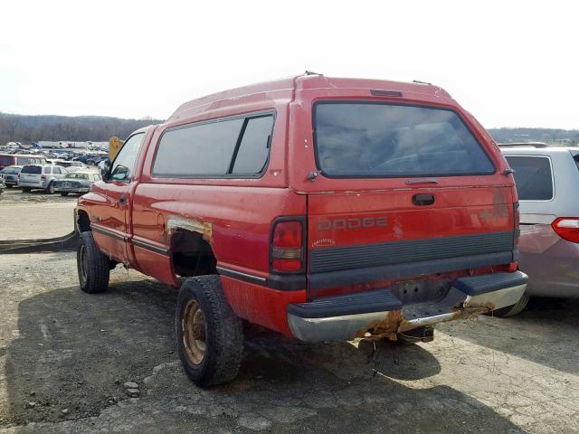 1B7KF26ZXVJ520698 - 1997 DODGE RAM 2500 RED photo 3