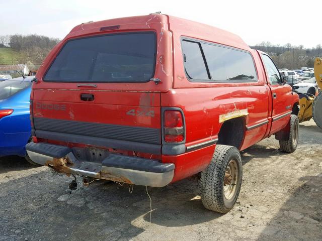 1B7KF26ZXVJ520698 - 1997 DODGE RAM 2500 RED photo 4