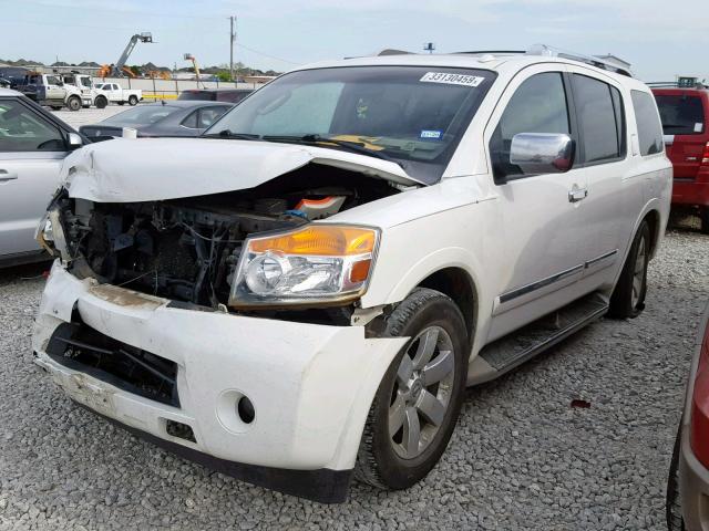 5N1BA0ND0AN608201 - 2010 NISSAN ARMADA SE WHITE photo 2