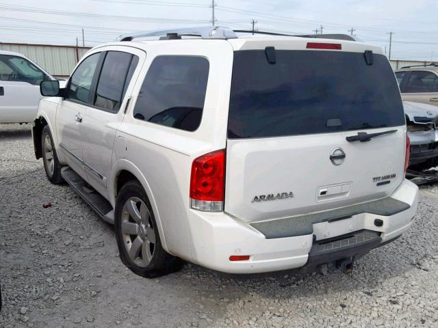 5N1BA0ND0AN608201 - 2010 NISSAN ARMADA SE WHITE photo 3