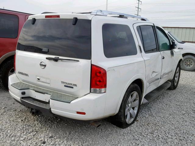 5N1BA0ND0AN608201 - 2010 NISSAN ARMADA SE WHITE photo 4