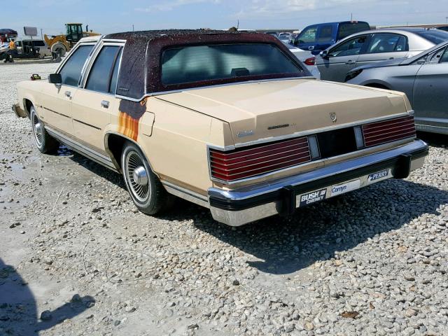 1MEBP95F8DZ683703 - 1983 MERCURY GRAND MARQ TAN photo 3