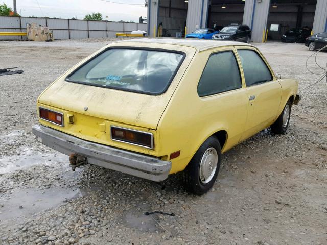 1J08J8Y308379 - 1978 CHEVROLET CHEVETT CS YELLOW photo 4