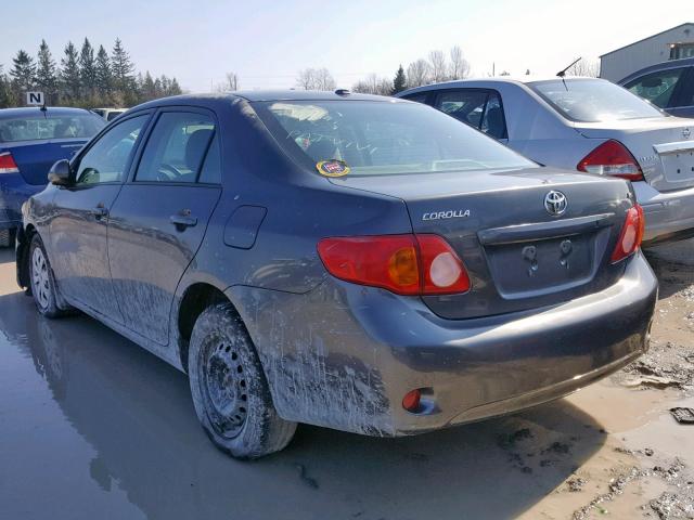 2T1BU4EE4AC206194 - 2010 TOYOTA COROLLA BA GRAY photo 3