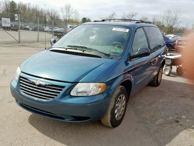 1C4GJ25B52B672550 - 2002 CHRYSLER VOYAGER BLUE photo 2