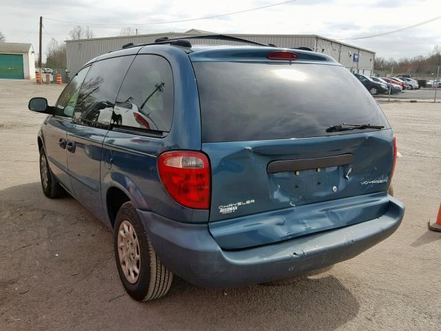 1C4GJ25B52B672550 - 2002 CHRYSLER VOYAGER BLUE photo 3