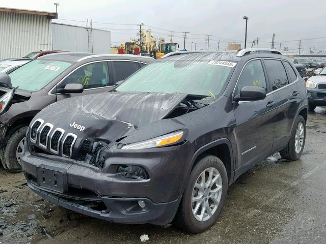 1C4PJLCB8HW573361 - 2017 JEEP CHEROKEE L GRAY photo 2