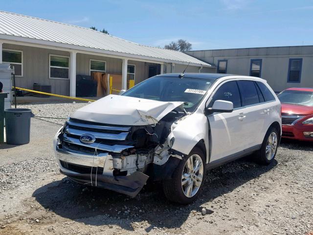 2FMDK3KC5BBA18317 - 2011 FORD EDGE LIMIT WHITE photo 2