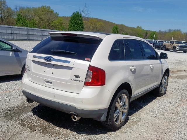 2FMDK3KC5BBA18317 - 2011 FORD EDGE LIMIT WHITE photo 4