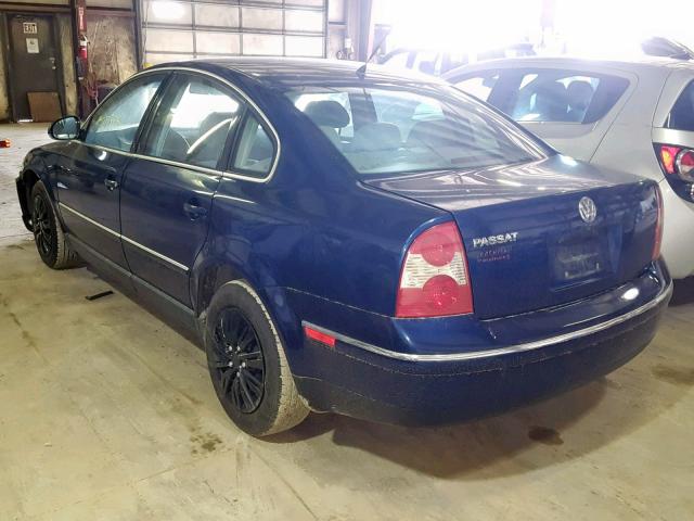 WVWMD63B74P246126 - 2004 VOLKSWAGEN PASSAT GL BLUE photo 3