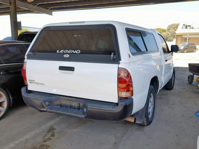 5TENX22N98Z497969 - 2008 TOYOTA TACOMA WHITE photo 4