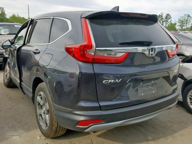 2HKRW2H81HH652412 - 2017 HONDA CR-V EXL BLACK photo 3