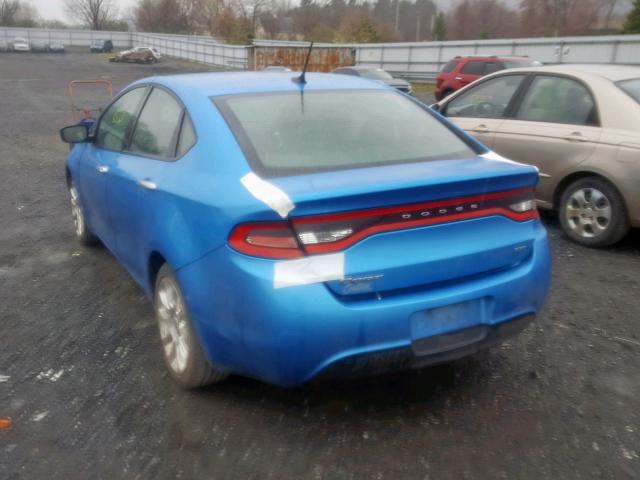 1C3CDFFA6GD818876 - 2016 DODGE DART SXT S BLUE photo 3