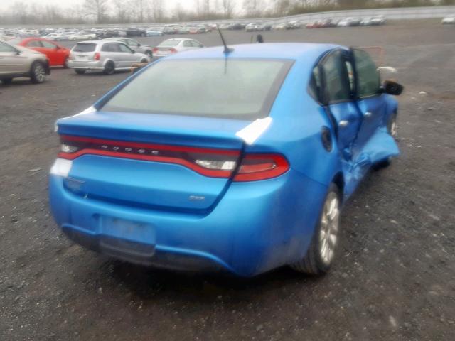 1C3CDFFA6GD818876 - 2016 DODGE DART SXT S BLUE photo 4