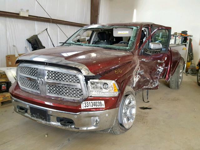 1C6RR7VM4HS558149 - 2017 RAM 1500 LARAM RED photo 2