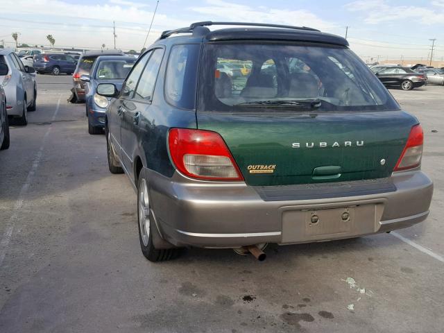 JF1GG68572H813889 - 2002 SUBARU IMPREZA OU GREEN photo 3