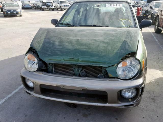 JF1GG68572H813889 - 2002 SUBARU IMPREZA OU GREEN photo 9