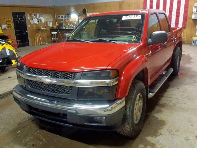 1GCDT136158223834 - 2005 CHEVROLET COLORADO RED photo 2