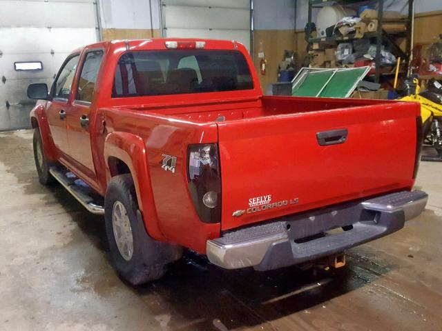 1GCDT136158223834 - 2005 CHEVROLET COLORADO RED photo 3