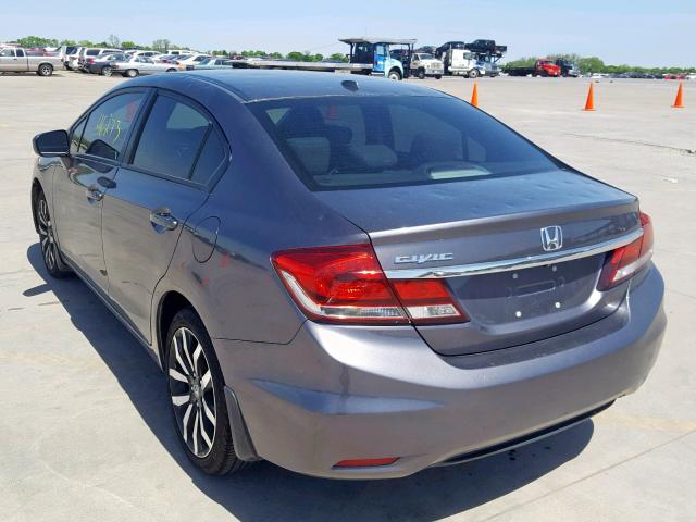 19XFB2F98FE004402 - 2015 HONDA CIVIC EXL GRAY photo 3