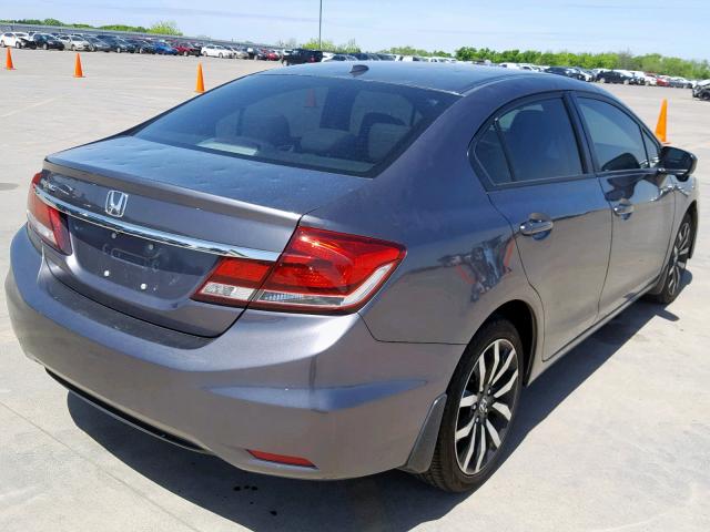 19XFB2F98FE004402 - 2015 HONDA CIVIC EXL GRAY photo 4