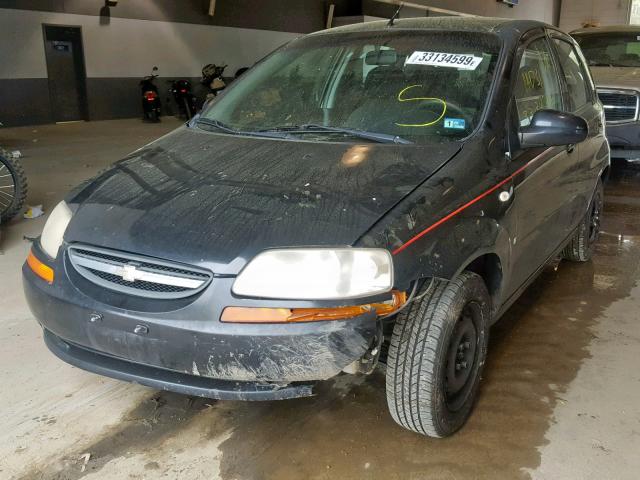 KL1TD66688B020133 - 2008 CHEVROLET AVEO BASE შავი ფოტო 2