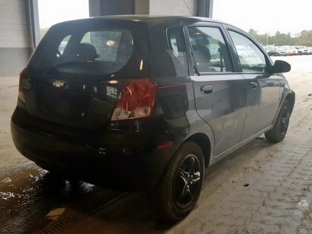 KL1TD66688B020133 - 2008 CHEVROLET AVEO BASE შავი ფოტო 4