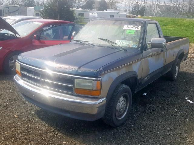 1B7GL26X8NS669196 - 1992 DODGE DAKOTA TWO TONE photo 2