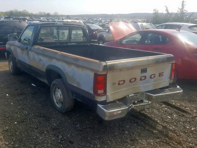 1B7GL26X8NS669196 - 1992 DODGE DAKOTA TWO TONE photo 3