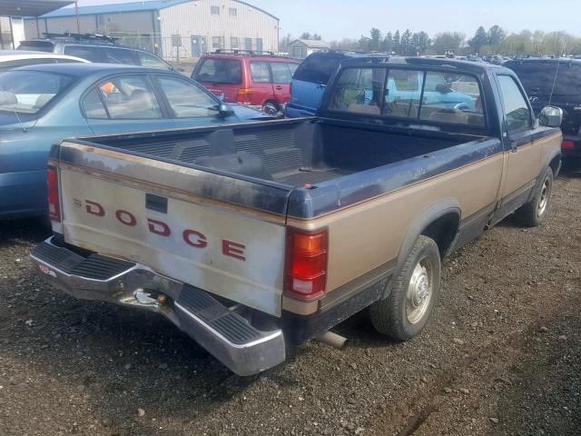 1B7GL26X8NS669196 - 1992 DODGE DAKOTA TWO TONE photo 4