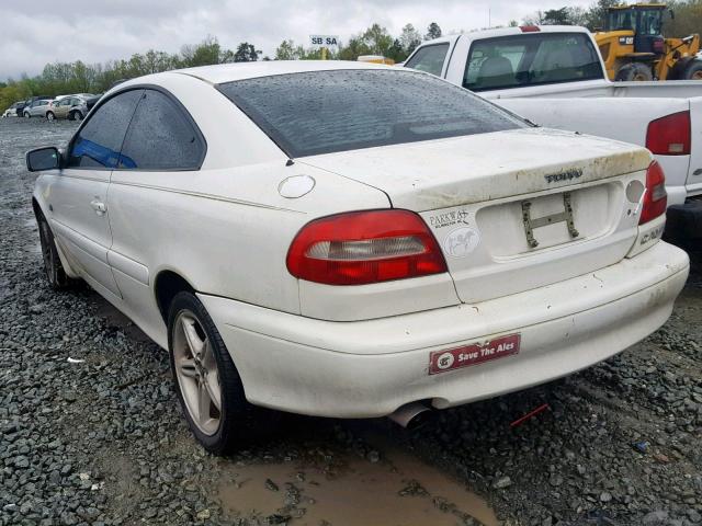 YV1NK53D91J028316 - 2001 VOLVO C70 TURBO WHITE photo 3