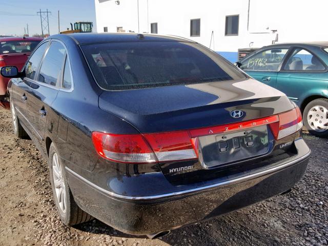 KMHFC46F49A393105 - 2009 HYUNDAI AZERA SE BLACK photo 3