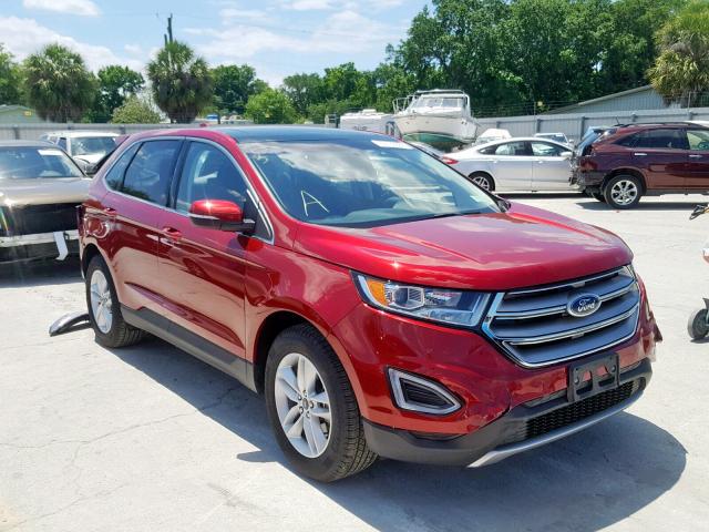 2FMPK4J96HBC42245 - 2017 FORD EDGE SEL RED photo 1