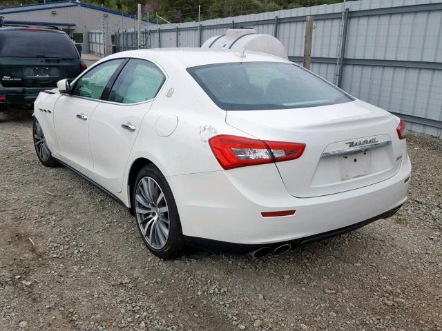 ZAM57XSA9G1167702 - 2016 MASERATI GHIBLI WHITE photo 3