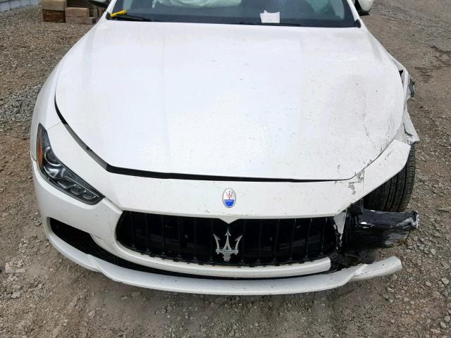 ZAM57XSA9G1167702 - 2016 MASERATI GHIBLI WHITE photo 7