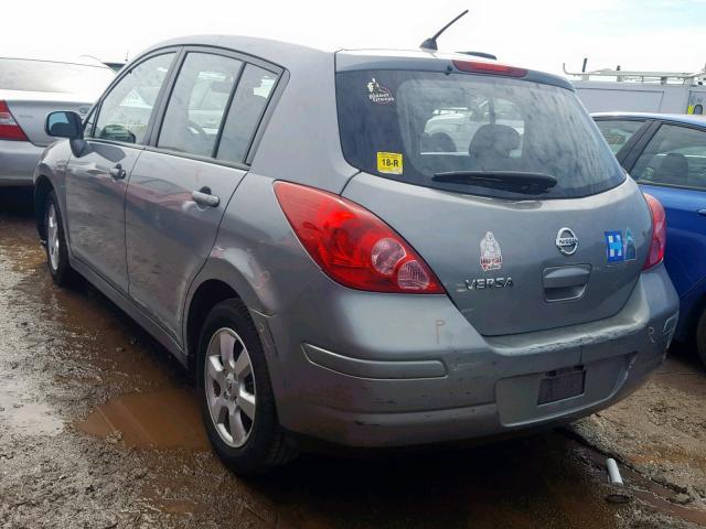 3N1BC13E97L362230 - 2007 NISSAN VERSA S GRAY photo 3