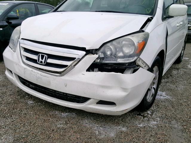 5FNRL38686B436646 - 2006 HONDA ODYSSEY EX WHITE photo 9