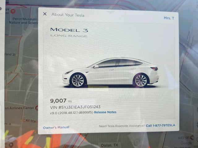 5YJ3E1EA3JF051243 - 2018 TESLA MODEL 3 WHITE photo 8