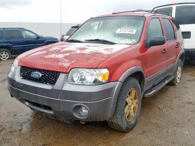 1FMYU93145KD86686 - 2005 FORD ESCAPE XLT RED photo 2