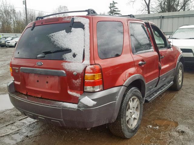 1FMYU93145KD86686 - 2005 FORD ESCAPE XLT RED photo 4