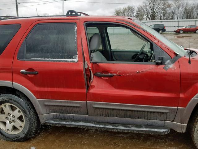 1FMYU93145KD86686 - 2005 FORD ESCAPE XLT RED photo 9