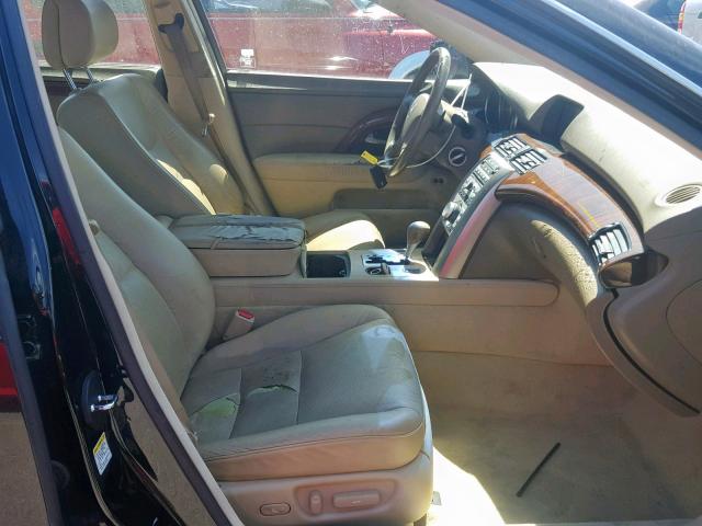 JH4KB16585C015037 - 2005 ACURA RL BLACK photo 5