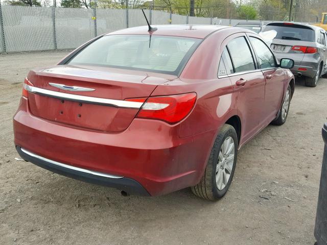 1C3CCBBB3DN543614 - 2013 CHRYSLER 200 TOURIN MAROON photo 4