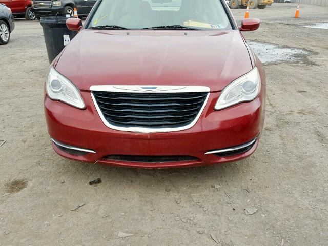 1C3CCBBB3DN543614 - 2013 CHRYSLER 200 TOURIN MAROON photo 9