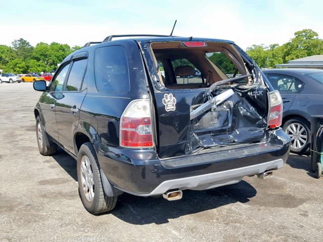 2HNYD18694H520635 - 2004 ACURA MDX TOURIN BLACK photo 3